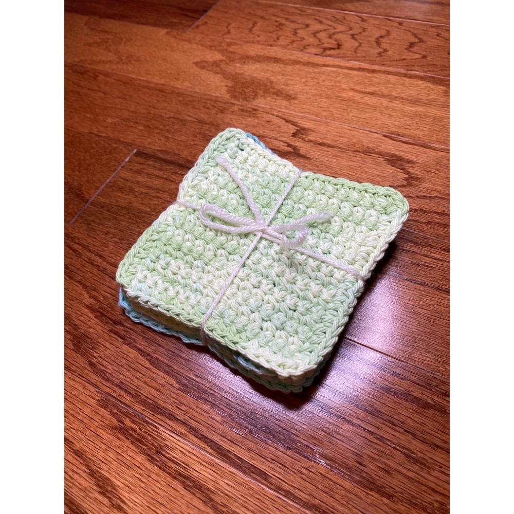 Set of 4‎ Handmade Crochet Face Cloths